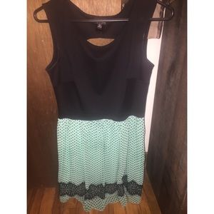 Green and Black dress